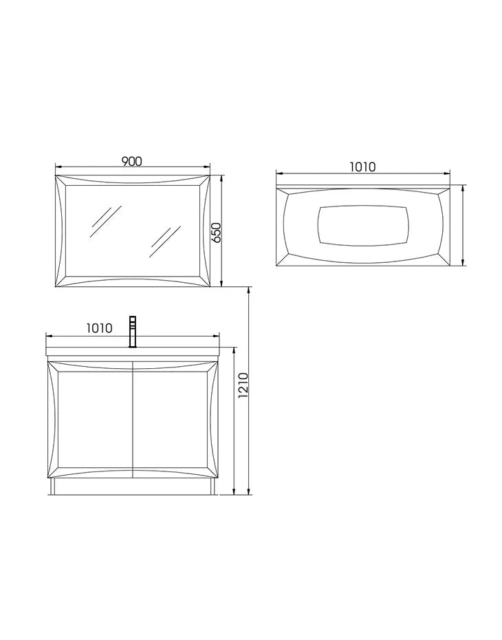 Bathroom Vanity Cabinet White VOGUE