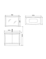 Bathroom Vanity Cabinet White VOGUE