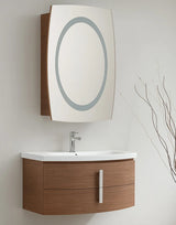 Bathroom Vanity Cabinet White & Light Brown NORTHERN AMERICAN