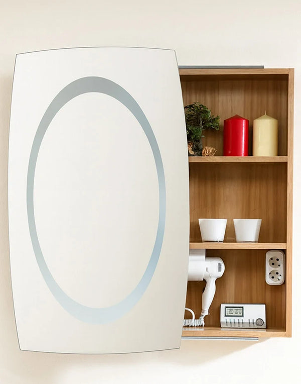 Bathroom Vanity Cabinet White & Light Brown NORTHERN AMERICAN