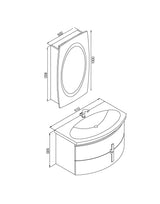 Bathroom Vanity Cabinet White & Light Brown NORTHERN AMERICAN