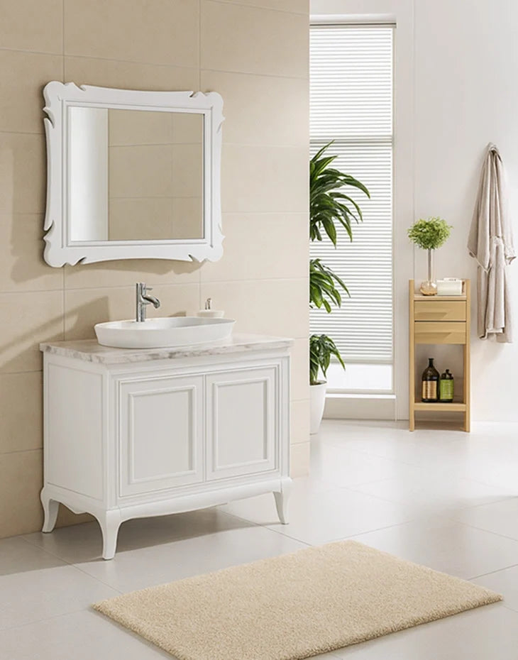 Bathroom Vanity Cabinet White BARRY