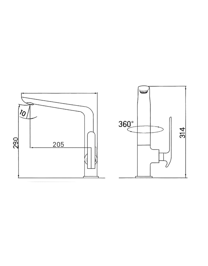 Kitchen Faucet Mixer Gooseneck ALEXIS