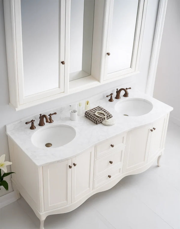 Bathroom Vanity Cabinet White AMERICAN STYLE