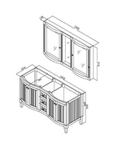 Bathroom Vanity Cabinet White AMERICAN STYLE