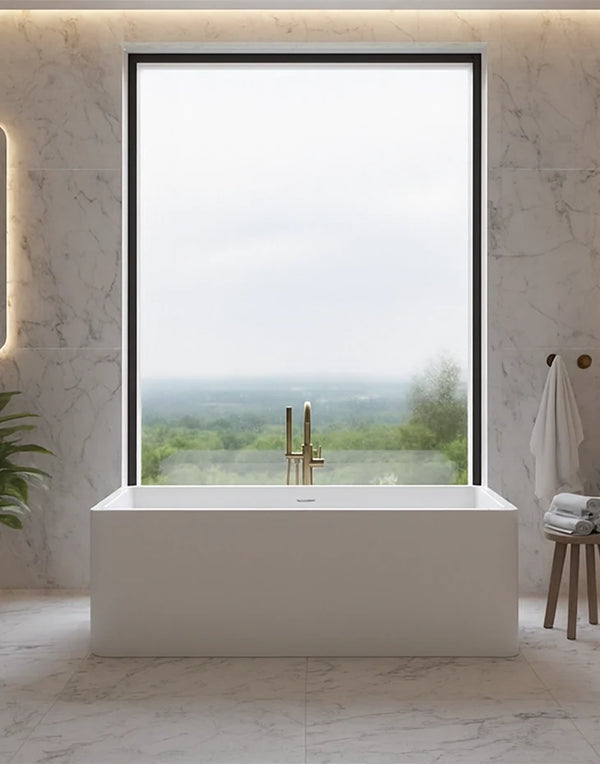 Bathtub 175x73 cm Polymarble White ASPIRE