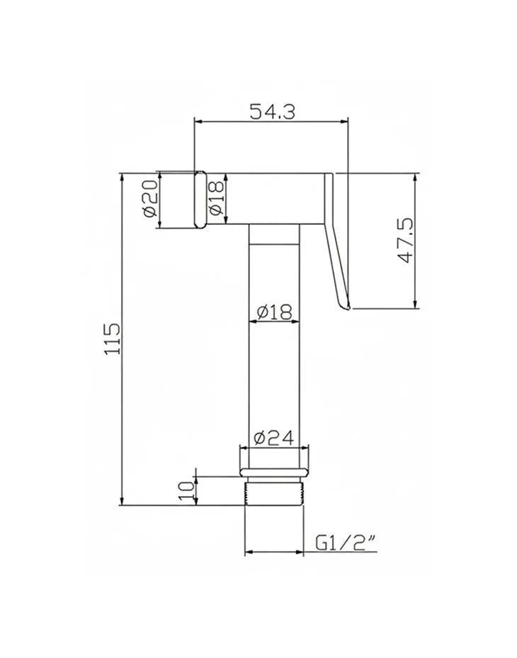 Shattaf Bidet Spray Brass Black HUNTER
