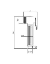 Shattaf Bidet Spray Brass Chrome ROMA