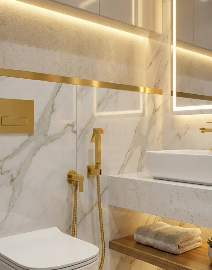Shattaf Bidet Spary Brass Gold STELLA