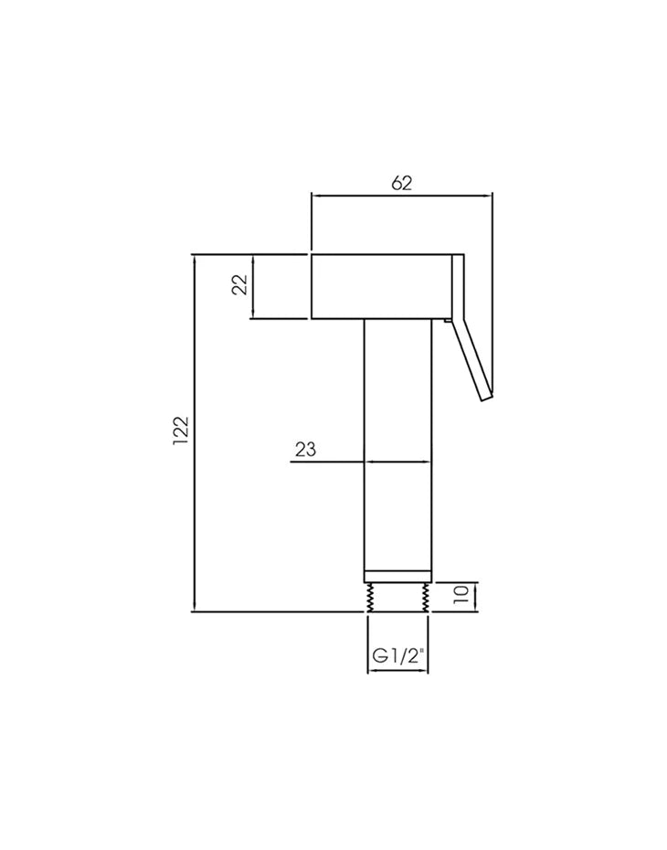 Shattaf Bidet Spray Brass Gray STELLA