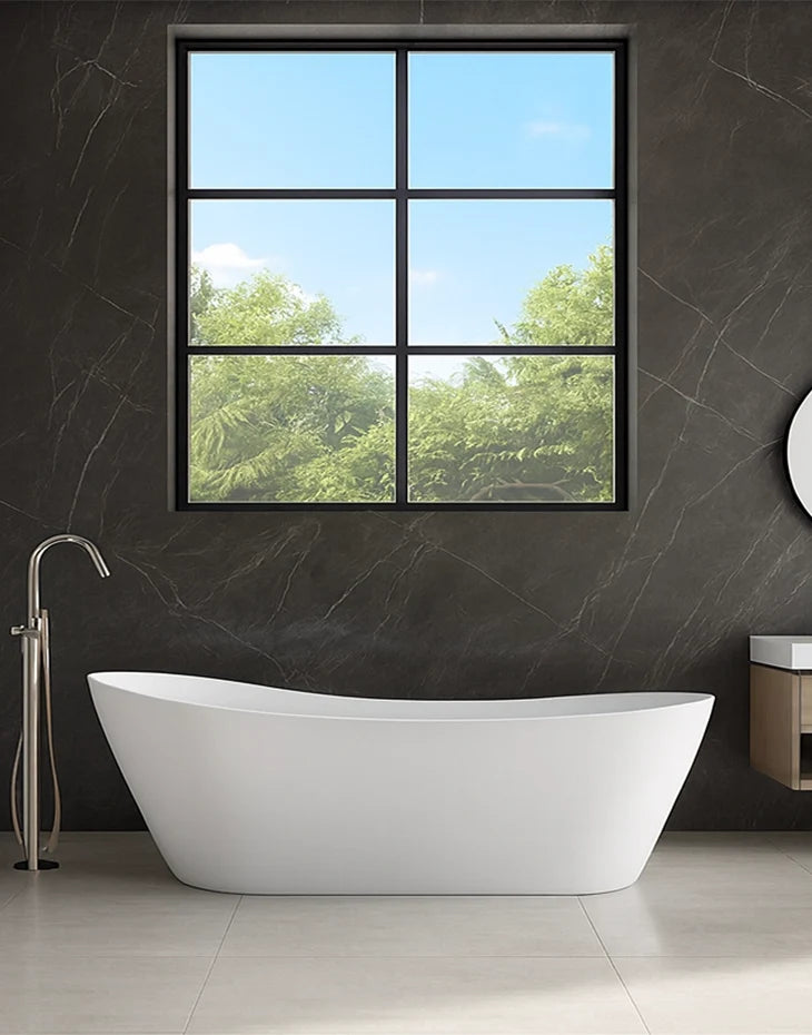 Bathtub 170x75 cm Polymarble White FLORDA