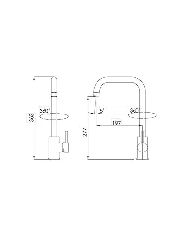 Kitchen Faucet Pullout Mixer ALLAN