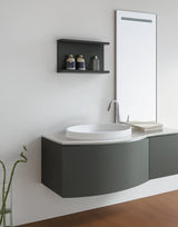 Bathroom Vanity Cabinet White & Green LAVIDA