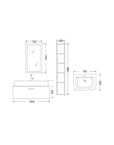 Bathroom Vanity Cabinet White LEISURE