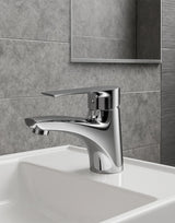 Basin Mixer Tall Long Neck Single Lever with Pulling Rod Chrome IMPRESSA