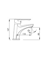 Basin Mixer Tall Long Neck Single Lever with Pulling Rod Chrome IMPRESSA