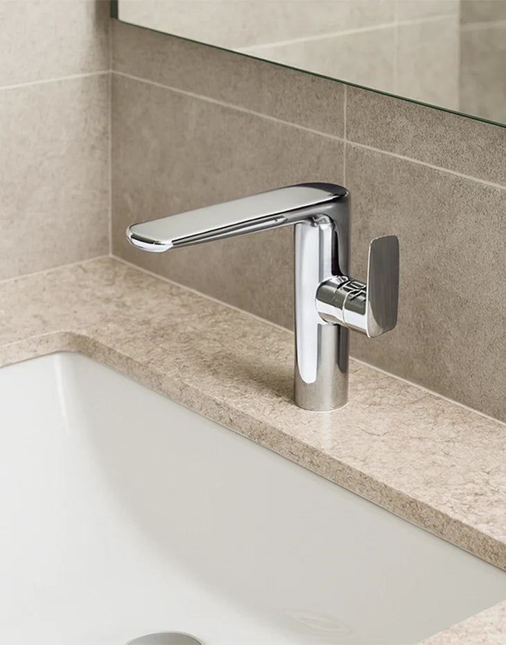 Basin Mixer Tall Long Neck Single Lever Chrome LATIKAZ