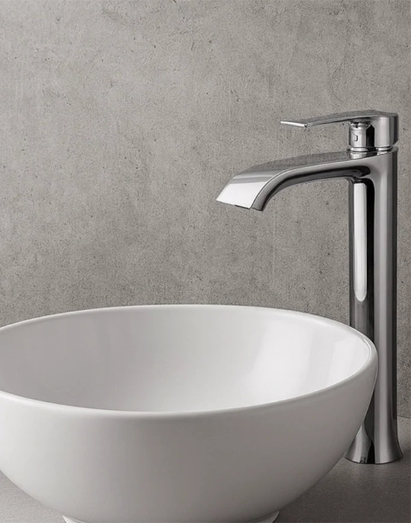 Basin Mixer Tall Long Neck Single Lever Chrome LORE
