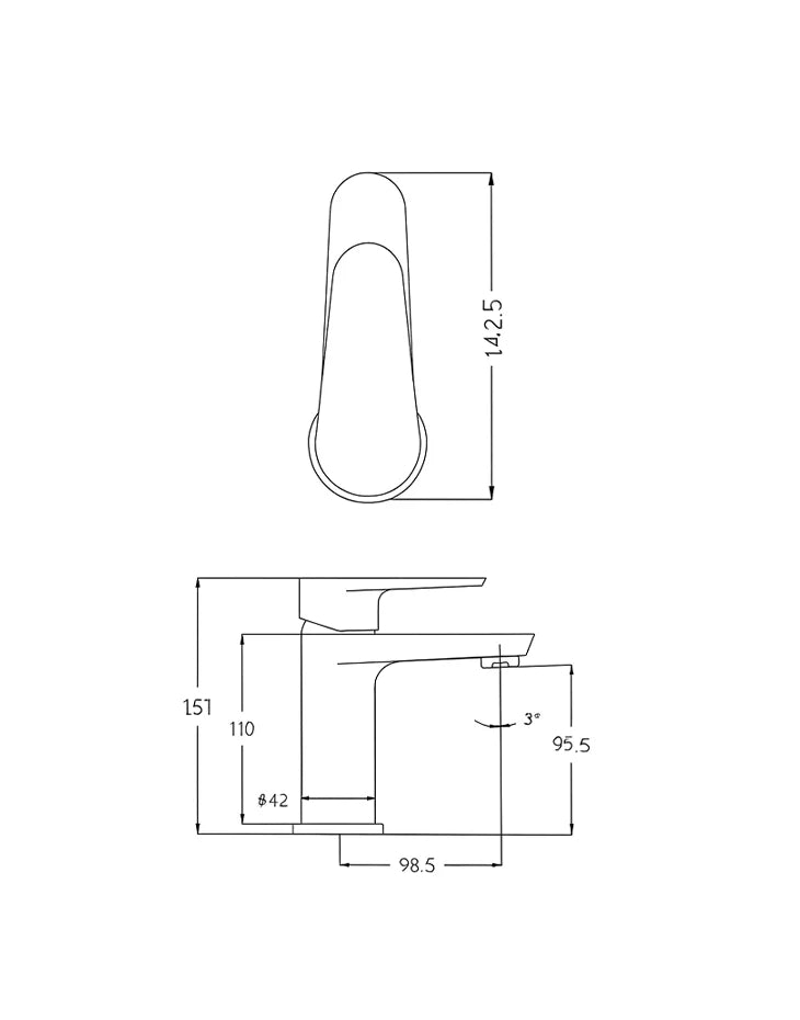Basin Mixer Single Lever Chrome ADOUR