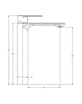 Basin Mixer Tall Long Neck Single Lever Chrome OLIA