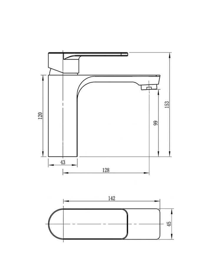 Basin Mixer Single Lever Chrome VOTO