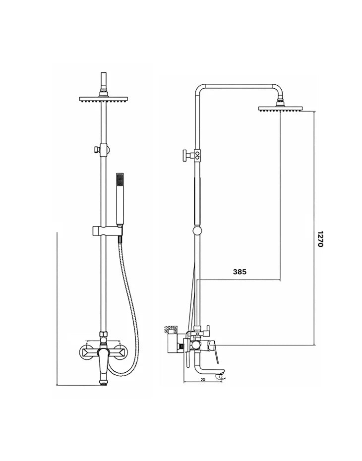 Bath and Shower Mixer Set IMPRESSA