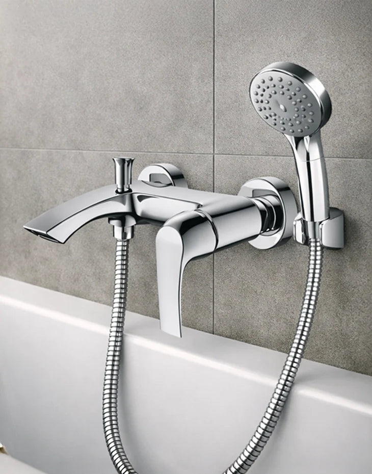 Bath and Shower Mixer Single Lever Chrome ROSSO