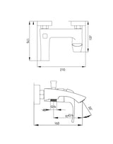 Bath and Shower Mixer Single Lever Chrome ROSSO