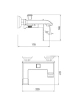 Bath and Shower Mixer Single Lever Chrome KRYSTAL