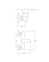 Bath and Shower Mixer Single Lever Chrome ADOUR