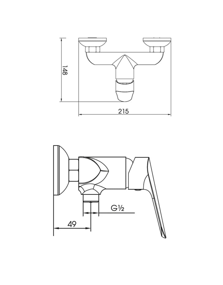 Shower Mixer Single Lever Chrome MAGNA