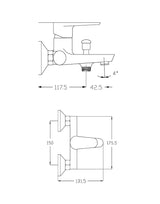 Shower Mixer Single Lever Chrome ADOUR