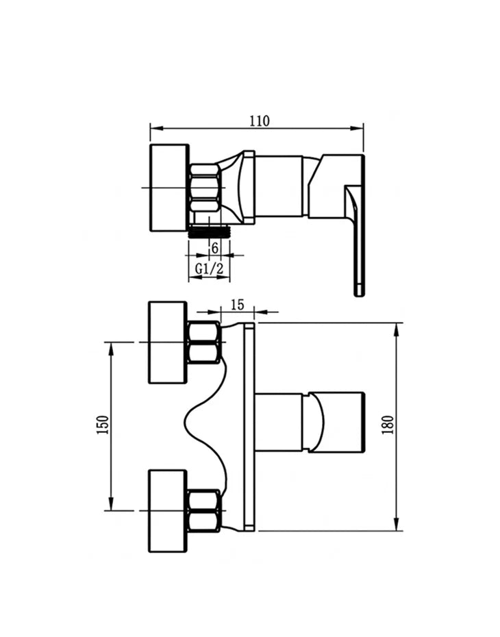 Shower Mixer Single Lever Chrome VOTO