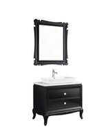 Bathroom Vanity Cabinet White & Dark Brown NORTHERN AMERICAN