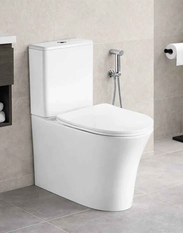Close Coupled (Two Piece) P trap Water Closet Set 670x390 mm