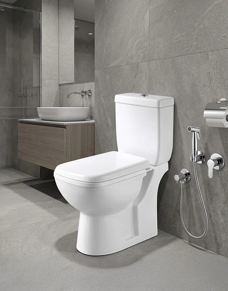 Close Coupled (Two Piece) P trap Water Closet Set 630x370 mm NORD