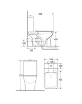 Wall Hung P trap Water Closet Square 520 x 360 mm
