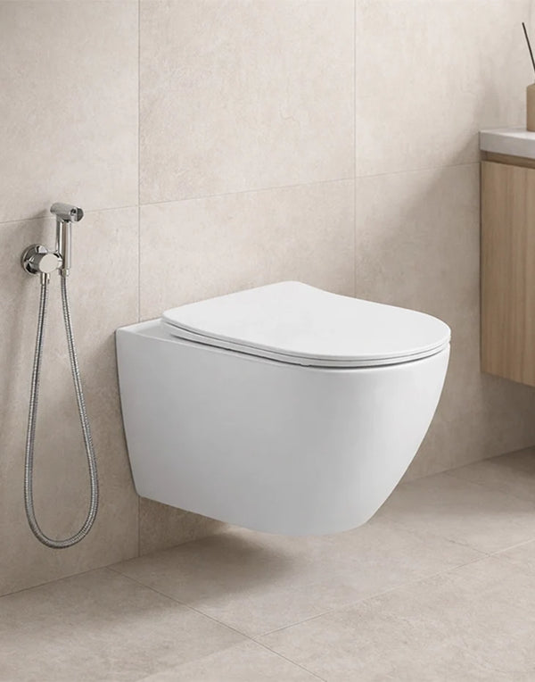 Wall Hung P trap Water Closet Oval 535 x 360 mm