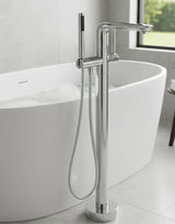 Free Standing Bathtub Faucet with Sprayer