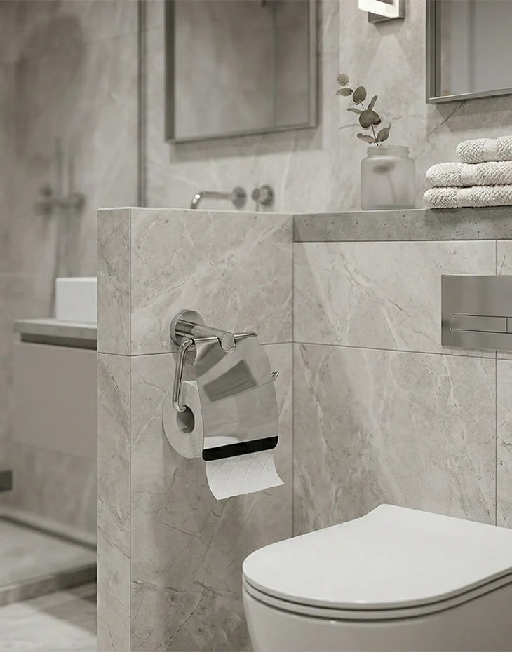 Toilet Paper Roll Holder with Cover Stainless Steel SYMPHONY