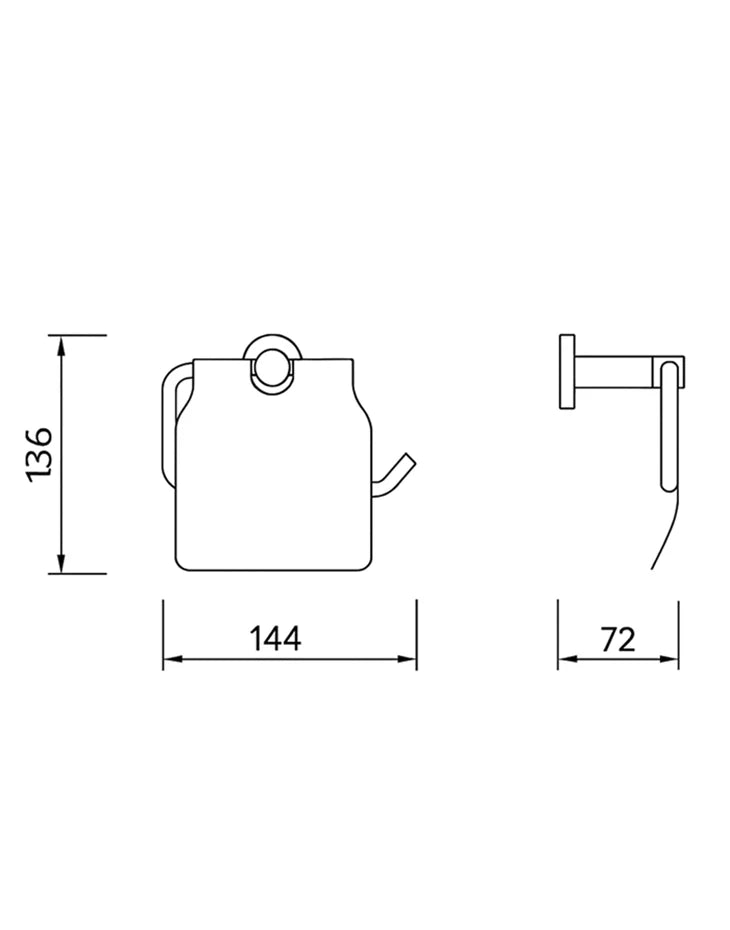 Toilet Paper Roll Holder with Cover Stainless Steel SYMPHONY