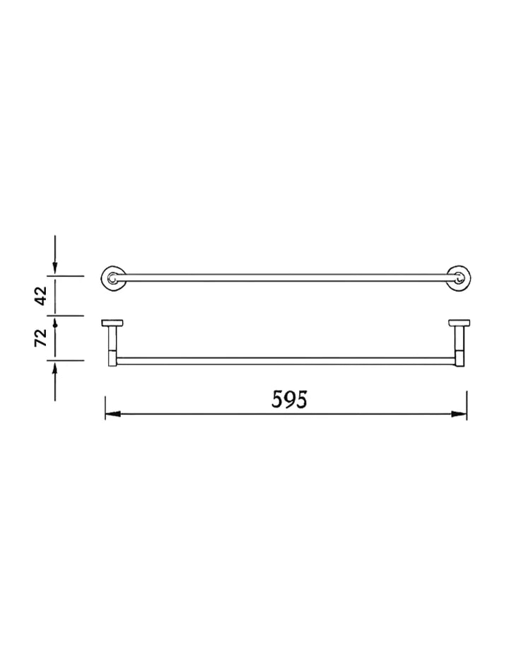 Towel Bar Single 60 cm Stainless Steel SYMPHONY