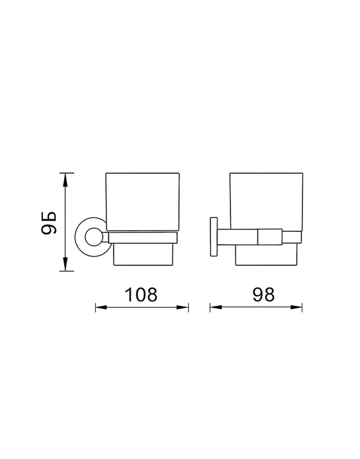 Tumbler Holder Staninless Steel and Glass SYMPHONY