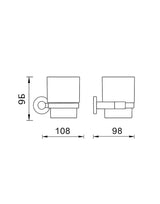 Tumbler Holder Staninless Steel and Glass SYMPHONY