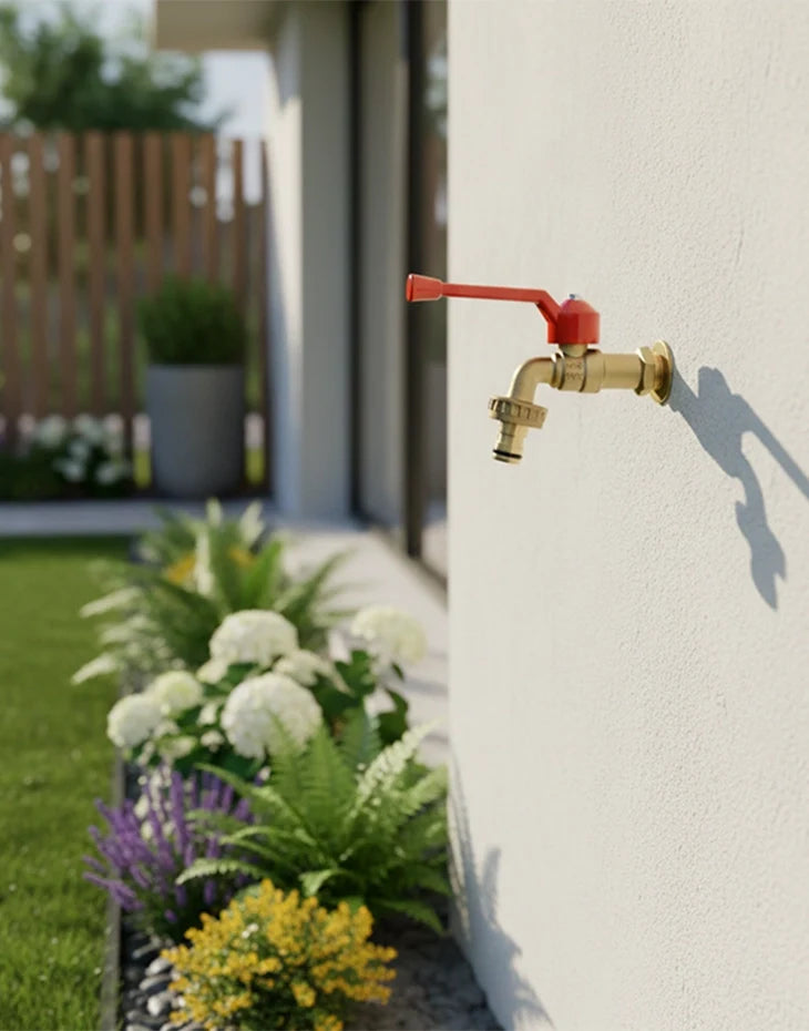 Garden Ball Valve Bib Tap - Chrome /Brass