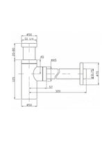 Bottle Trap Brass Round Style 1.1/4 Inch
