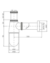 Bottle Trap Universal Style Zinc 1.1/4 Inch