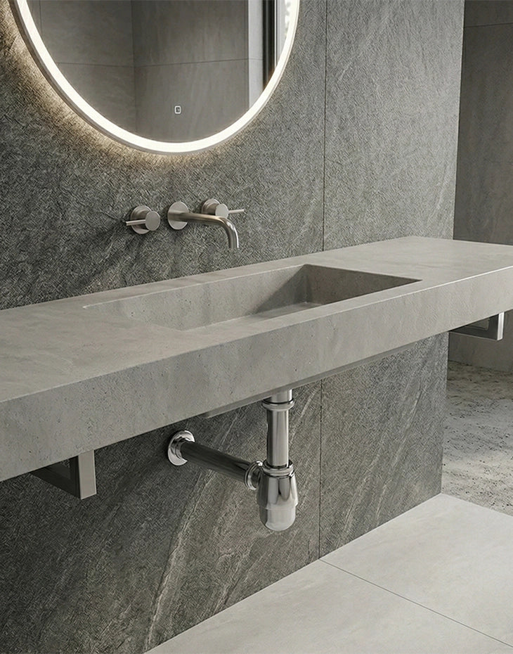 Bottle Trap Brass 1 1/4 Inch x 80 mm Round