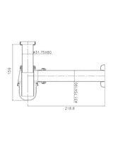 Bottle Trap Brass 1 1/4 Inch x 80 mm Round