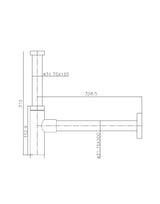 Bottle Trap Brass 1 1/4 Inch x 80 mm Round